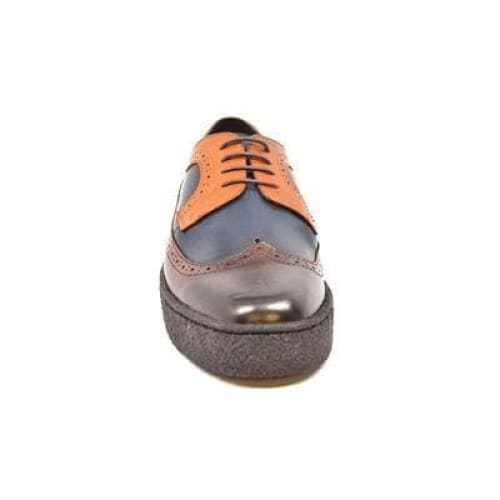 British Walkers Wingtip Low Cut 3 Tone Multi Color Leather Hot on Sale