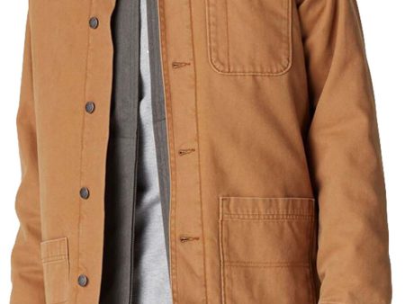 (TCR04SBD) Stonewashed Duck Lined Chore Coat - Stonewashed Brown Duck Sale