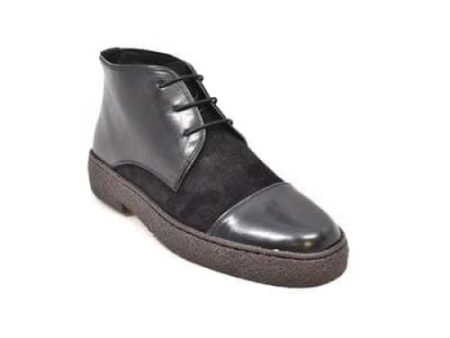 British Walkers Playboy Moc Toe Men s Black Leather and Suede on Sale