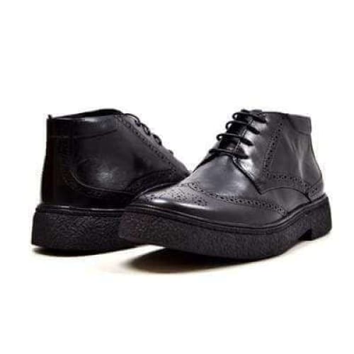 British Walkers Playboy Men s Black Leather Wingtip TPR Online Hot Sale