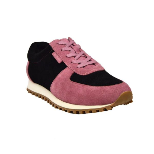 British Walkers Surrey Men s Pink and Black Leather and Suede Sneakers Discount