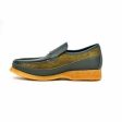 British Walkers Power Men s Green Leather and Suede Crepe Sole Slip Ons Fashion