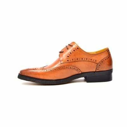 British Walkers Charles Men s Cognac Leather Wing Tips Hot on Sale