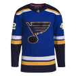 ST. LOUIS BLUES ADIDAS AUTHENTIC PRO-STITCH KAPANEN #42 HOME JERSEY - BLUE For Sale