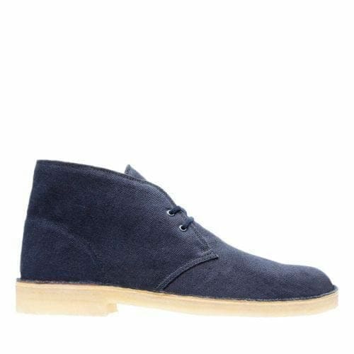 Clarks Originals Desert Boots Men s Navy Blue Fabric 26131980 Fashion