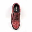 British Walkers Men s Red Snake Skin Leather w Linear Design Cheap