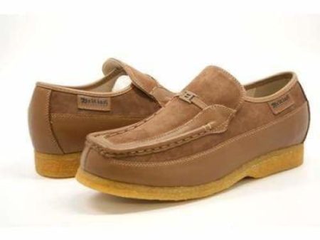 British Walkers Power Men s Tan Leather Crepe Sole Slip Ons Online now