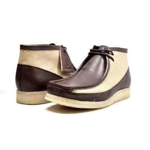 British Walkers Walker 100 Wallabee Boots Men s Brown and Beige Leather Supply