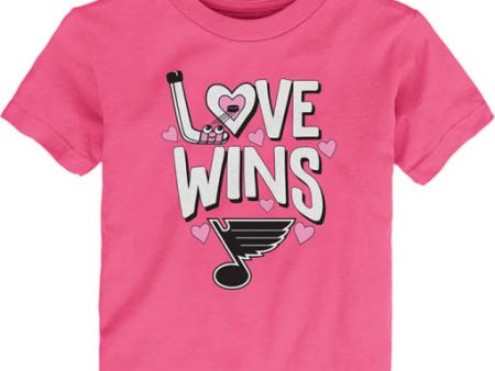 ST. LOUIS BLUES OUTERSTUFF TODDLER GIRLS LOVE WINS SHORT SLEEVE T-SHIRT - PINK Discount