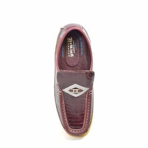 British Walkers Power Men s Burgundy and Gray Snake Skin Leather Discount