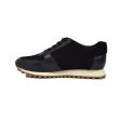 British Walkers Surrey Men s Black Leather and Suede Sneakers Online