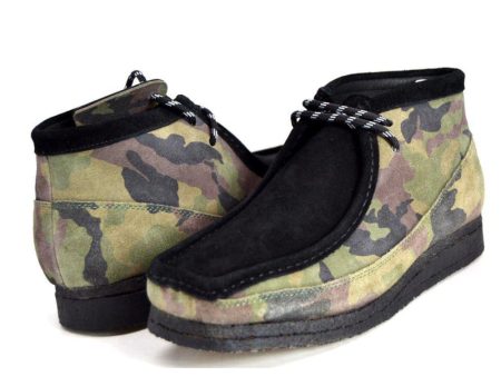 British Walkers Walker 200 Wallabee Boots Men s Camo Leather and Suede High Tops Supply