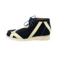 British Walkers Wallabee Boots Walker Stripe Men s Navy and Beige Suede Sale