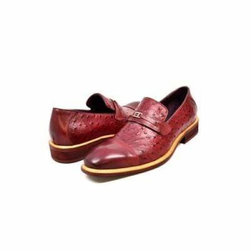 British Walkers Dolche Men s Burgundy Red Leather Loafers Cheap