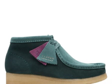 [26167942] Womens CLARKS WALLABEE BOOT - TEAL COMBI Discount