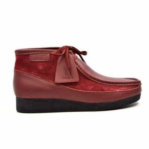 British Walkers New Castle Wallabee Boots Men s Red Leather and Suede Discount