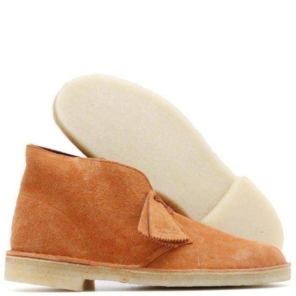 Clarks Originals Desert Boots Men s Ginger Orange Suede 26154730 Hot on Sale