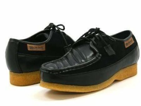 British Walkers Crown Men s Black Leather and Suede Crepe Sole Online Hot Sale