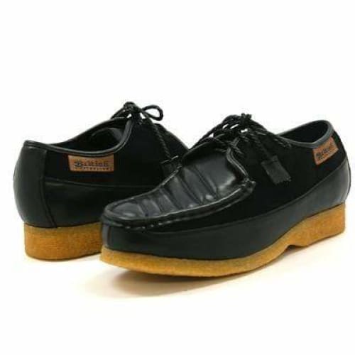 British Walkers Crown Men s Black Leather and Suede Crepe Sole Online Hot Sale