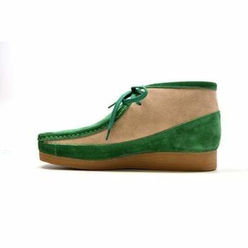 British Walkers New Castle Wallabee Boots Men s Green and Beige Suede Online