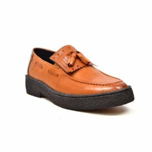 British Walkers Playboy Cruise Men s Cognac Leather Slip On Discount