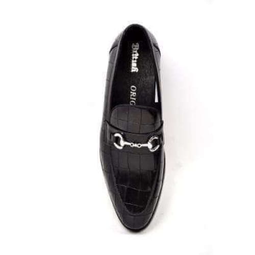 British Walkers Chicago Men s Black Leather Loafers Discount