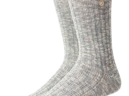 Cotton Slub Socks - Gray White For Discount