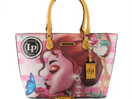 LA PHILIPE LP1021-14 PINK BEAUTY HANDBAG-TOTE For Cheap