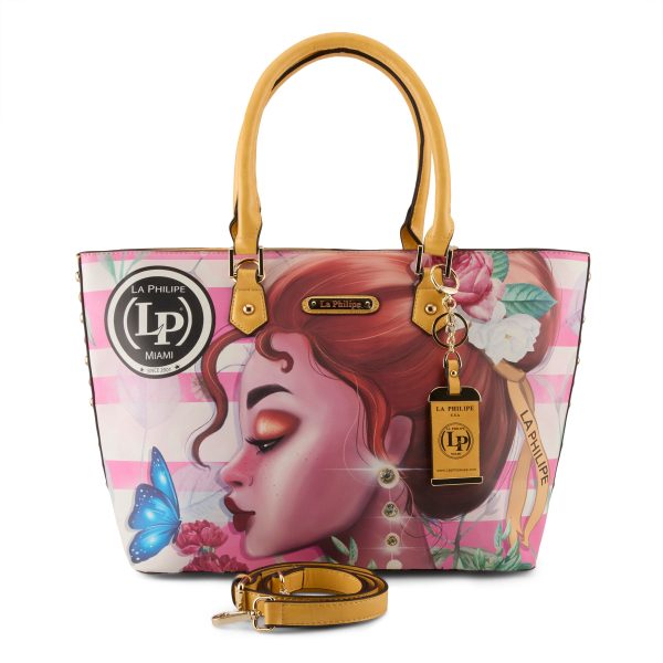 LA PHILIPE LP1021-14 PINK BEAUTY HANDBAG-TOTE For Cheap