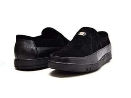 British Walkers Canterbury Men s Black Leather and Suede Slip On Online Hot Sale