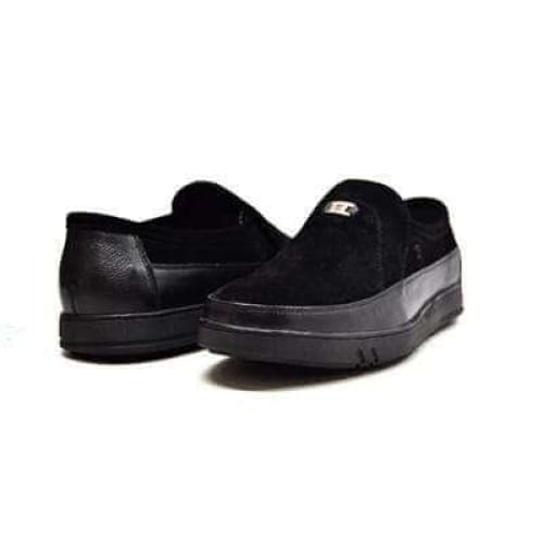 British Walkers Canterbury Men s Black Leather and Suede Slip On Online Hot Sale