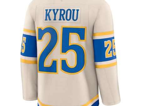 ST. LOUIS BLUES FANATICS PREMIUM KYROU WINTER CLASSIC JERSEY - BEIGE Online Sale