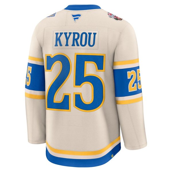 ST. LOUIS BLUES FANATICS PREMIUM KYROU WINTER CLASSIC JERSEY - BEIGE Online Sale