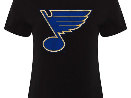 ST. LOUIS BLUES SPORTIQE WOMEN S NOTE ARCADIA TEE- BLACK Online Hot Sale