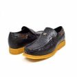 British Walkers Harlem Men s Black Leather Crepe Sole Slip On Shoes Supply