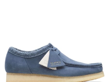 Clarks Originals Wallabee Low Top Men s Blue Suede 26166306 For Sale