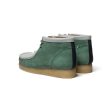 Clarks Originals Wallabee Boots Varsity Pack VCY Men s Green and White Leather 26165078 For Discount