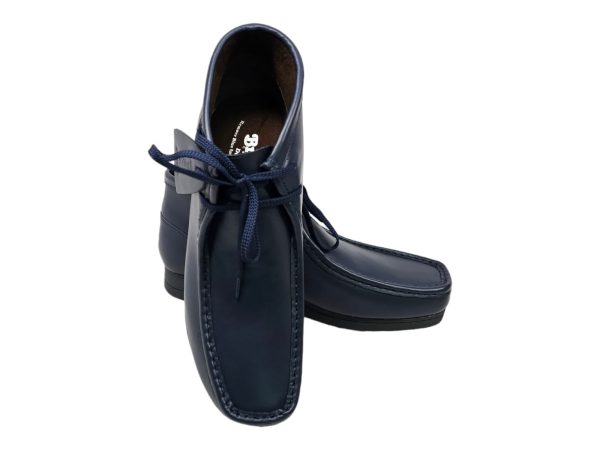 British Walkers New Castle 2 Wallabee Boots Men s Dark Navy Leather Online