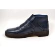 British Walkers Playboy Manhattan Wingtip Men s Navy Blue Leather Cheap