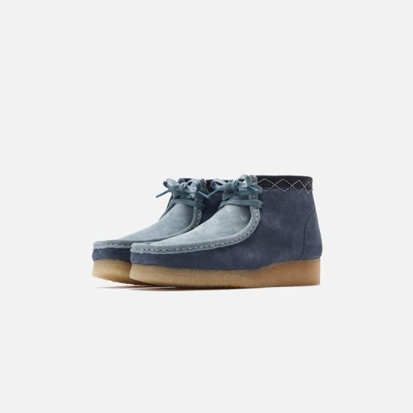 Clarks Originals Wallabee Boots Men s Stitch Pack Blue Combi Suede 26163259 Online