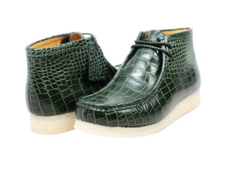 British Walkers Wallabee Boot Gators Men s Green Alligator Leather Online now