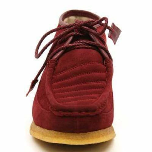 British Walkers Castle Men s Burgundy Suede Three Quarter Lace Up Shoes For Discount