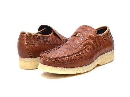 British Walkers Brick Men s Leather Crepe Sole Slip On Shoes Discount