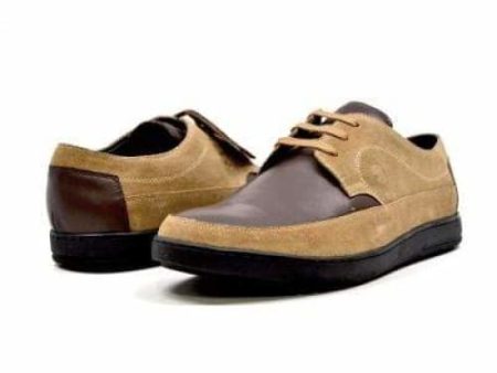 British Walkers Bristol Bally Style Men s Brown and Tan Leather and Suede Low Top Sneakers Online Sale