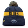 ST. LOUIS BLUES FANATICS NOTE POM KNIT - NAVY For Discount