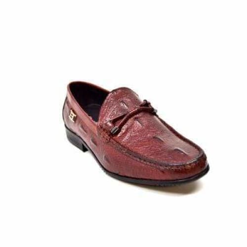 British Walkers Capitan Men s Bordeaux Red Leather Loafers Online Sale