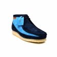 British Walkers Walker 100 Wallabee Boots Men s Navy and Sky Blue Suede Sale