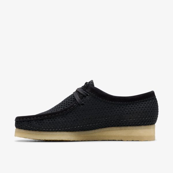 [26175848] Mens CLARKS WALLABEE - BLACK MESH Sale