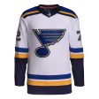 ST. LOUIS BLUES ADIDAS AUTHENTIC PRO-STITCH JUSTIN FAULK #72 ROAD JERSEY - WHITE on Sale