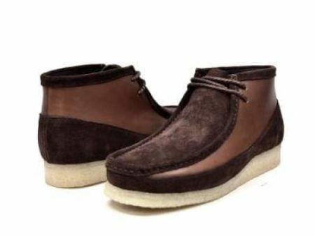 British Walkers Walker 100 Wallabee Boots Men s Brown Leather and Suede For Cheap